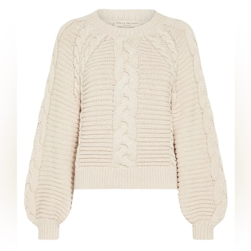 🛑 SOLD 🛑 Spell Brunch Cable Knit Jumper in Sand 🫶 - Picture 8 of 16